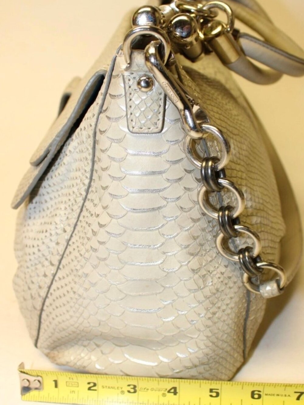 Coach RARE Madison Pinnacle Embossed Python Eva Shoulder Bag - Picture 6 of 16